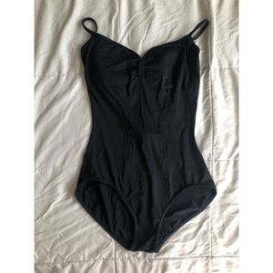 Capezio black cross back leotard, size medium